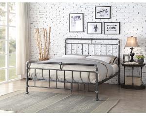 4ft6 Double Retro bed frame. Black/silver,metal frame. Industrial style